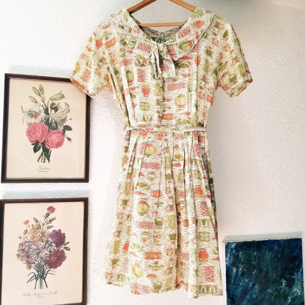 Vintage art deco sailor collar dress